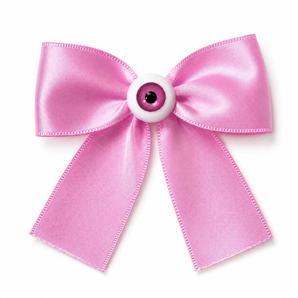 Bow Eyeball Clip – 1.5” Ribbon - Sugarplum